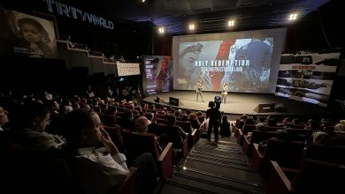 The panel was held before the screening of the documentary "Holy Redemption," filmed by TRT World teams in the occupied Palestinian territories and depicting the atrocities committed by Jewish settlers against Palestinians in the West Bank, Istanbul, Türkiye, Aug. 24, 2024. (AA Photo)