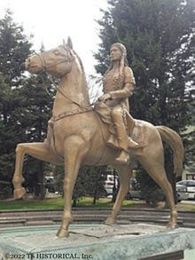 Malhun Hatun, the Second wife of the Osman Ghazi, Statue in Eskişehir, Turkey