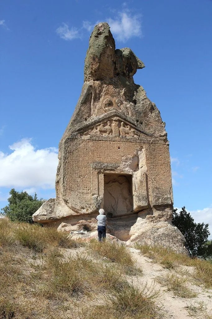 Arslan Kaya monument in Turkey, where the 2,600-year-old inscription of the goddess Materan was deciphered.