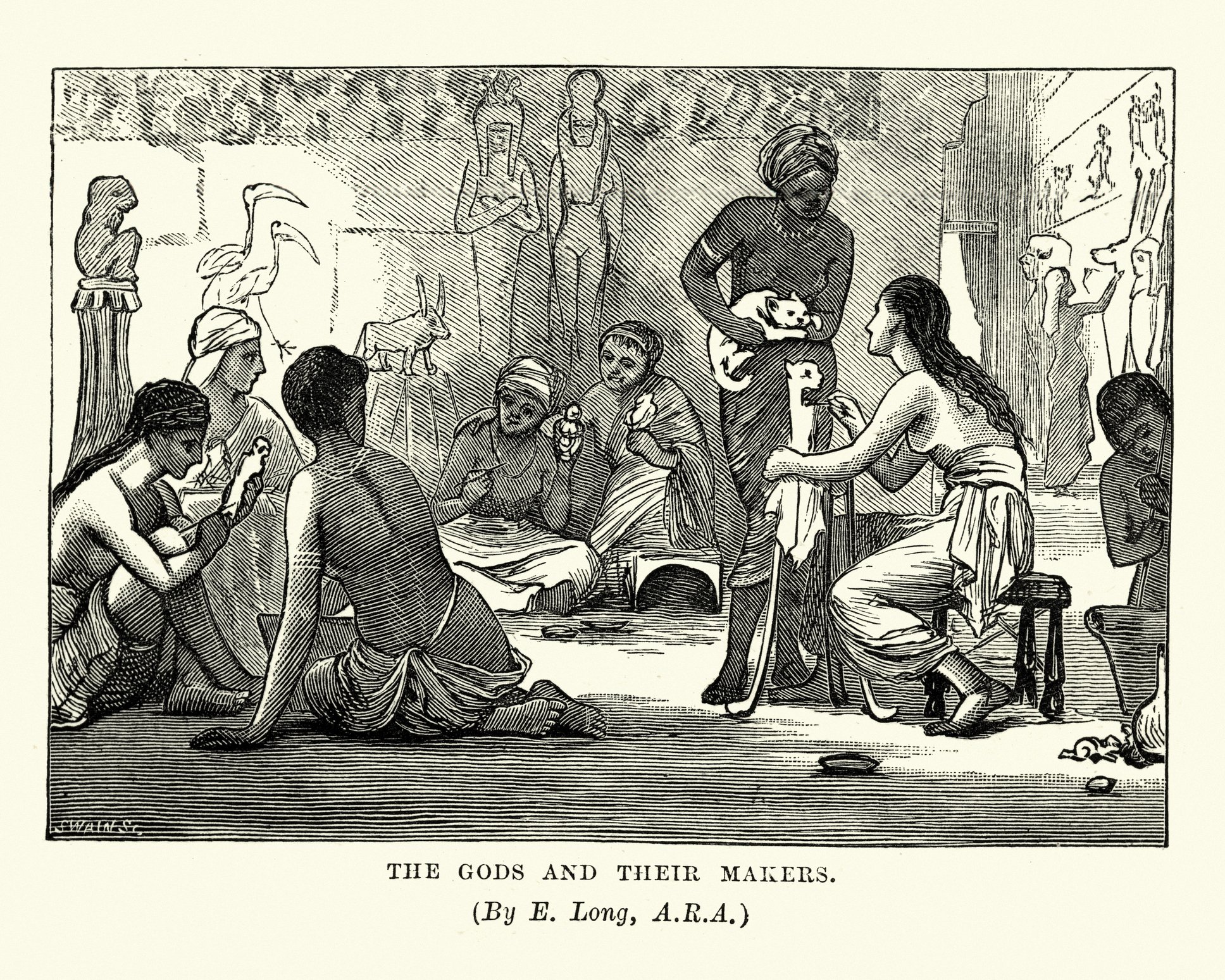 Vintage engraving of Ancient Egypt, The Gods and their Makers. (iStock Photo)