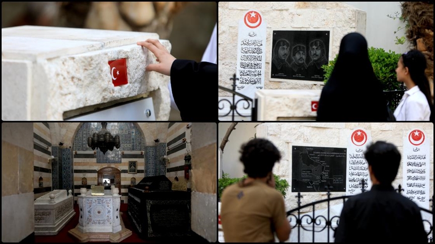 The Tomb of Saladin beside the Umayyad Mosque in Damascus.